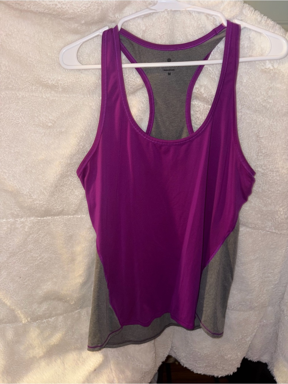 Athleta Purple and Gray Racerback Performance Tank